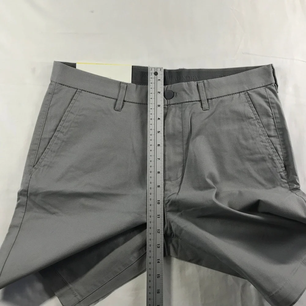 English Laundry Mens Grey Flat Front Stretch Chino Shorts Size 32 9 Inseam NEW